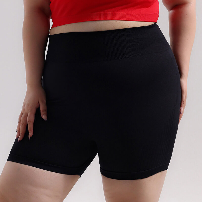 Plus-size yoga & Pilates black shorts